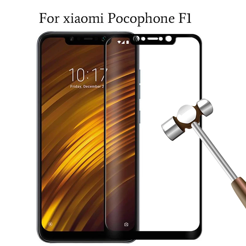 Case for Pocophone F1 Case Tempered Glass Screen Protector safety On Ksiomi For Xiaomi PocoPhone F1 F 1 protective film glas 9h