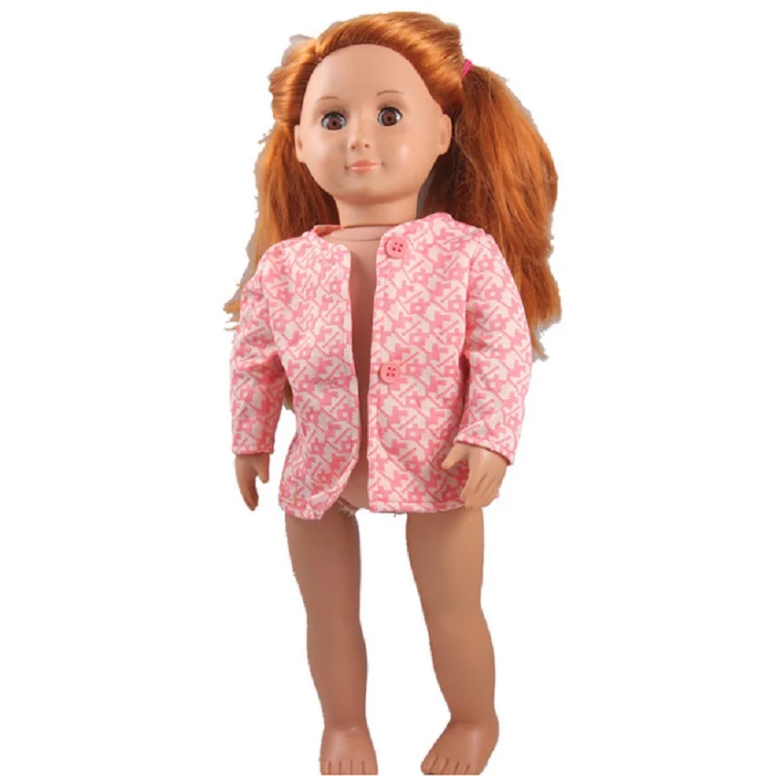 

Fashion New Doll Clothes Our Generation Doll Outfit Pink Coat Only For 18 inch Girl Doll & 43cm Baby Nenuco Doll