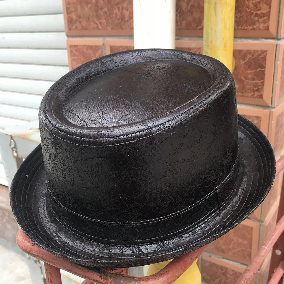 leather pork pie hats for sale