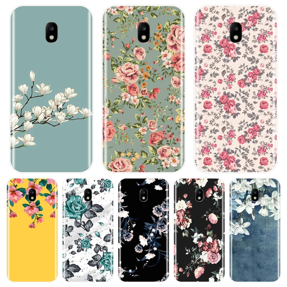 

TPU Soft Phone Case For Samsung Galaxy J4 J6 J8 Plus Silicone Rose Back Cover For Samsung J2 J5 J7 Prime J3 J5 J7 2015 2016 2017