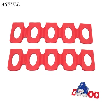 

ASFULL 2PCS Beer Cans Fridge Silicone Pad Foldable Wine Bottle Rack Space Saver for Stacking Tool Coasters Wine Holders New