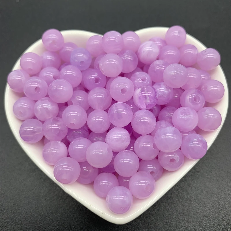 6mm 8mm 10mm Acrylic Spacer Beads Round Loose Cat's Eye Beads For Jewelry Making DIY Bracelet Necklace Accessories