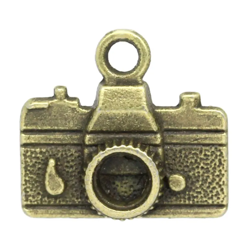 

DoreenBeads Zinc alloy Charm Pendants Camera Antique Bronze(Can Hold ss16 Rhinestone)CrackInlaid faceteds 15.5mmx14mm,8 PCs