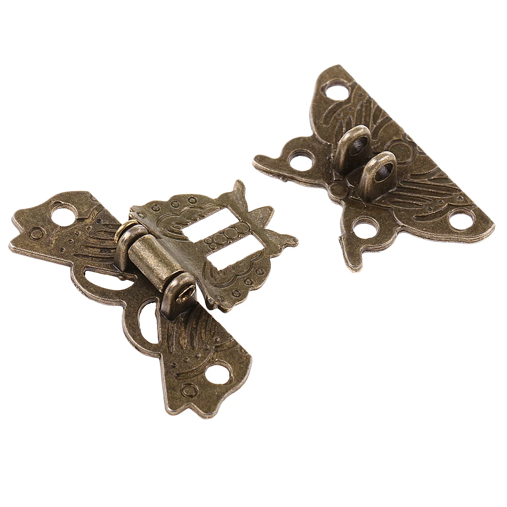 1pc Antique Butterfly Latch Hasp for Wooden Jewellery Box Cabinet Decoration