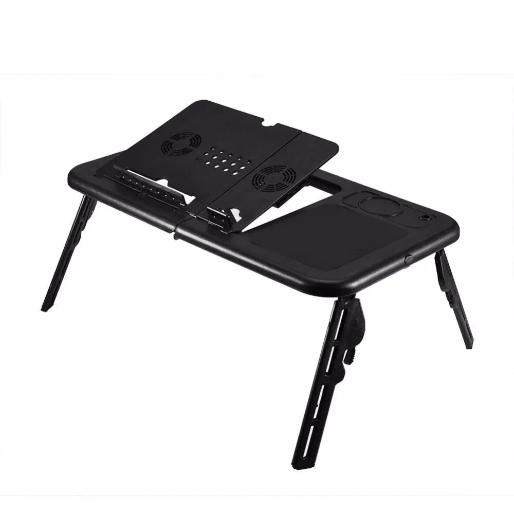 

Folding Laptop Desk Adjustable Computer Table Stand Foldable Table Cooling Fan Tray For Bed Sofa Notebook