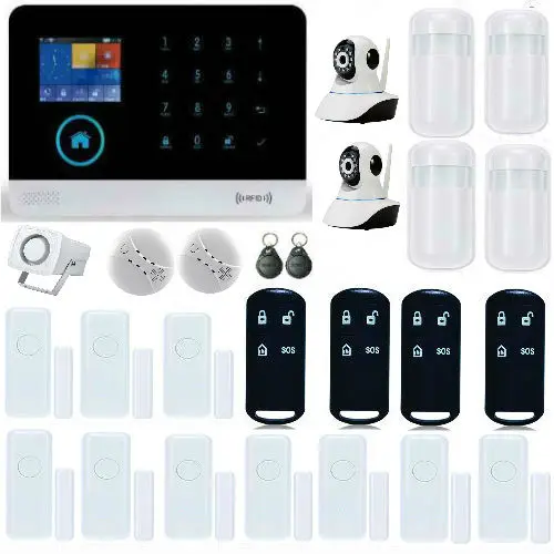 Yobang Security- APP Touch Keypad WIFI GSM Intrusion Alarm Infrared Detector Burglar Alarmas With IP Camera Home alarm system