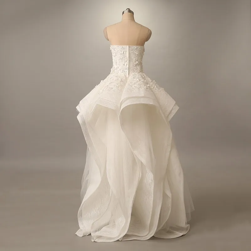 Elegant-Strapless-Lace-Muslim-Arabic-Prom-Dresses-2016-High-Back-Low-Front-Applique-Ball-Gown-Formal (4)
