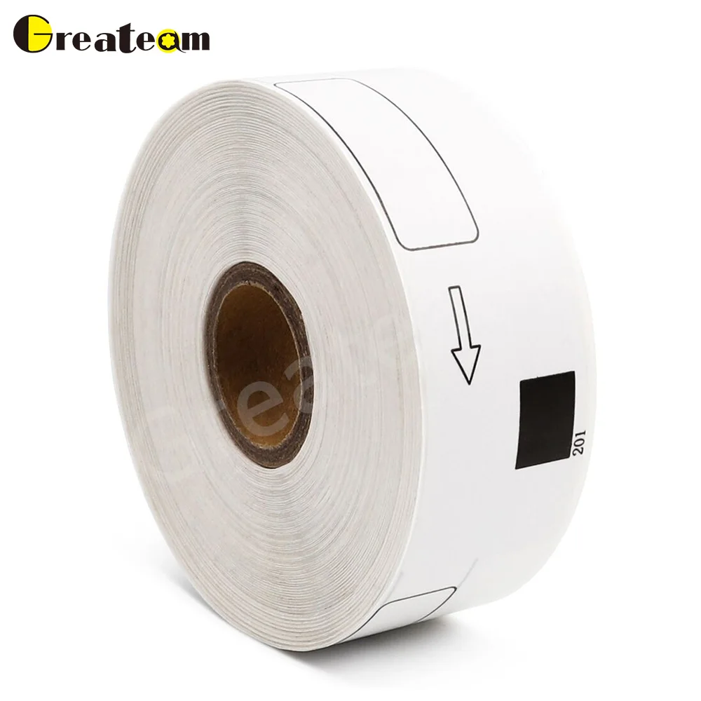 

Greateam 1 Roll DK-1201 Thermal Paper Compatible for Brother QL-700 Label Barcode Sticker DK1201 DK-1201 DK11201,29mm x 90mm