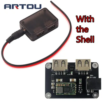 

DC 9V 12V to 5V 4A Step-Down Module Dual USB Charger Compatible with Apple Android Phone with Case