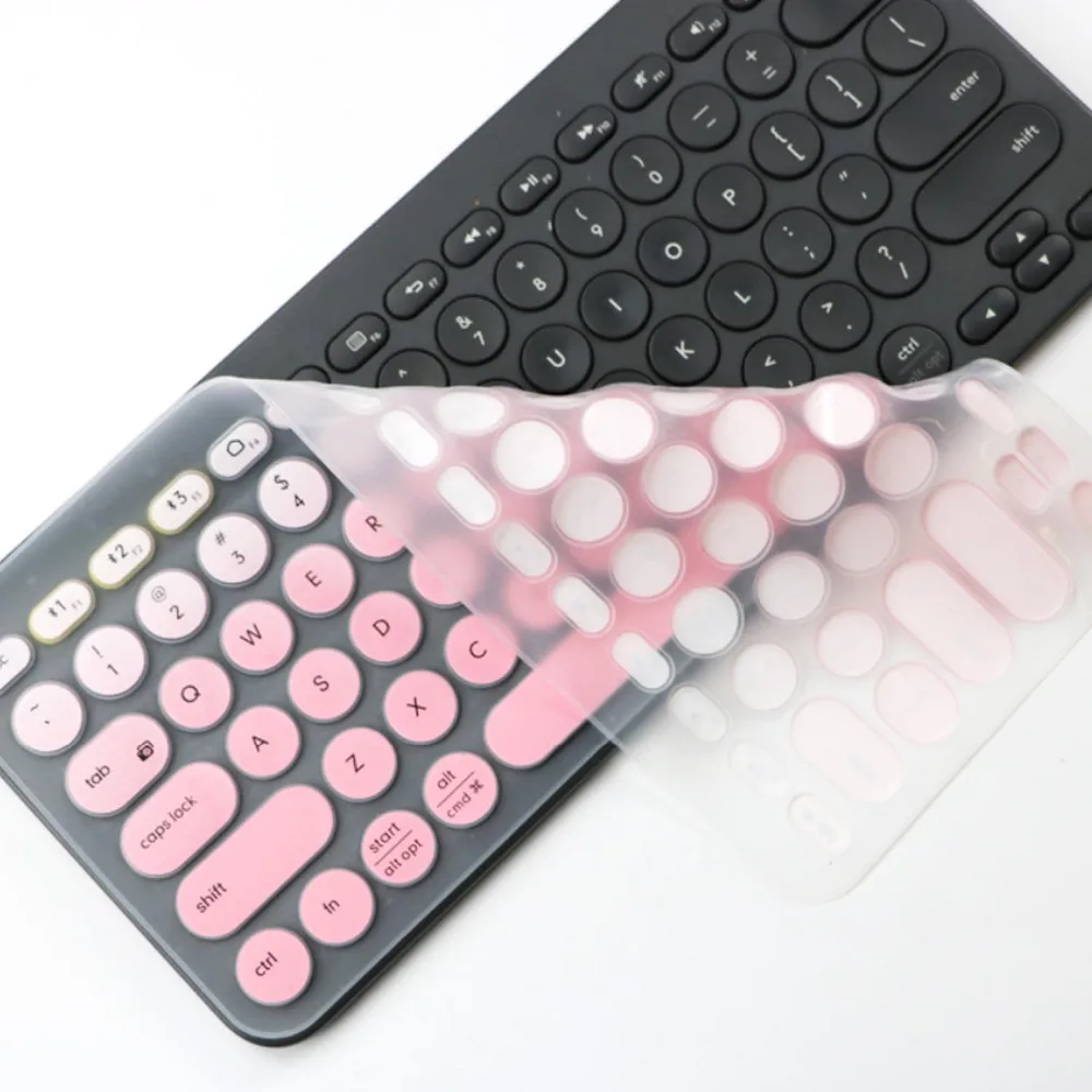 Besegad Модный Цветной силиконовый чехол для клавиатуры для ноутбука, защитная пленка для клавиатуры logitech K380 Bluetooth