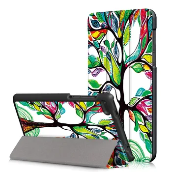 

For Lenovo Tab 7 Essential/Tab4 7 Essential TB-7304F/TB-7304N/TB-7304X Slim Stand PU Leather Case Print Funda Tablet Skin Cover