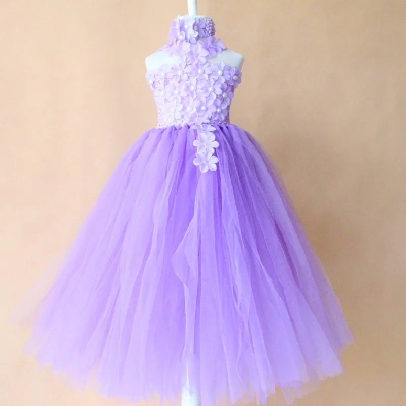 

lavender tulle tutu dresses for baby girls birthday party hot sale good quality handmade tutus flower girl wedding dresses photo