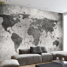 Beibehang пользовательские фото обои Европейский ретро Винтаж Карта мира цемент стены Бар кафетерий росписи papel де parede