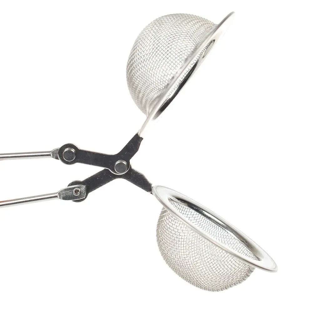 1PC Loose Spring Spoon Tea Mesh Ball Infuser Filter Teaspoon Squeeze