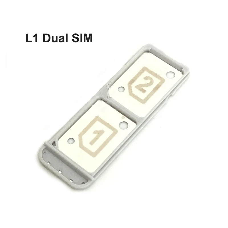 Дауэр меня Замена для sony Xperia L1 G3311 G3312 G3313 один двойной сим лоток держатель устройства считывания с карты - Цвет: Dual SIM