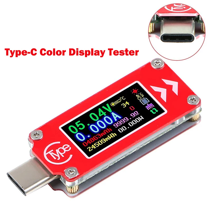 TC64-Type-C-Voltmeter-Ammeter-Color-LCD-USB-Voltage-Current-meter-multimeter-battery-PD-charge-power