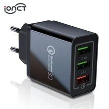 IONCT универсальная USB настенная Быстрая зарядка 3,0 qc 2,0 для Iphone EU вилка для мобильного телефона Быстрая зарядка для Samsug huawei