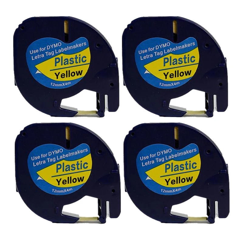 XIJIN Plastic Yellow 59423 91222 91202 91332 Label Tape Compatible Dymo Letra Tag LT Series Marker Ribbon Recharges | Компьютеры и