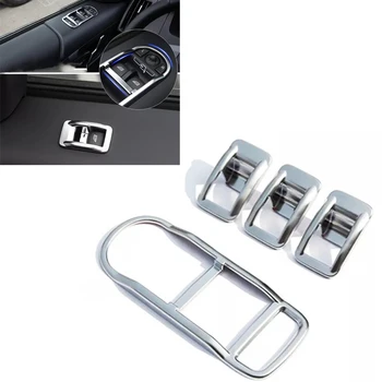 

JEAZEA 4pcs Matte Chrome Interior Door Window Switch Panel Cover Trim for Land Rover FREELANDER 2 LR2 2008 - 2011 2012 2013 2014