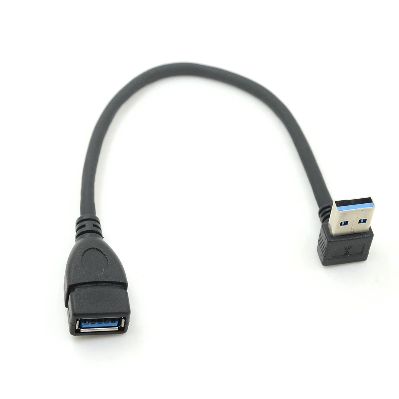 Удлинитель USB 3 0 с углом поворота 90 градусов штекер гнездо 5 Гбит/с|Кабели передачи