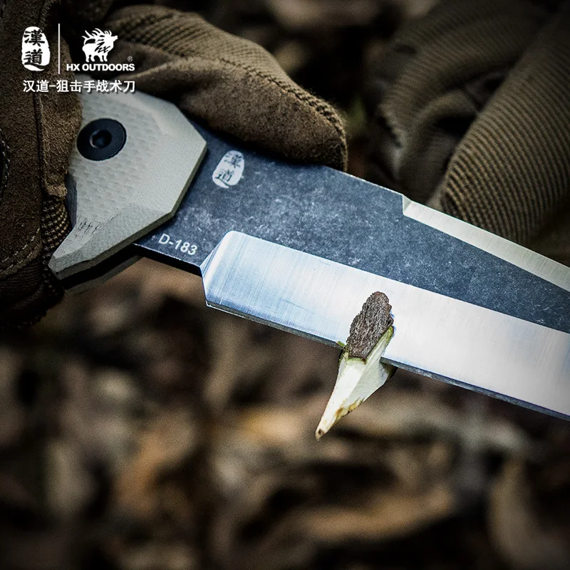HX на открытом воздухе снайперский тактический нож для кемпинга охоты 440C стальной прямой нож спасательные ножи для выживания Открытый инструмент Edc подарок