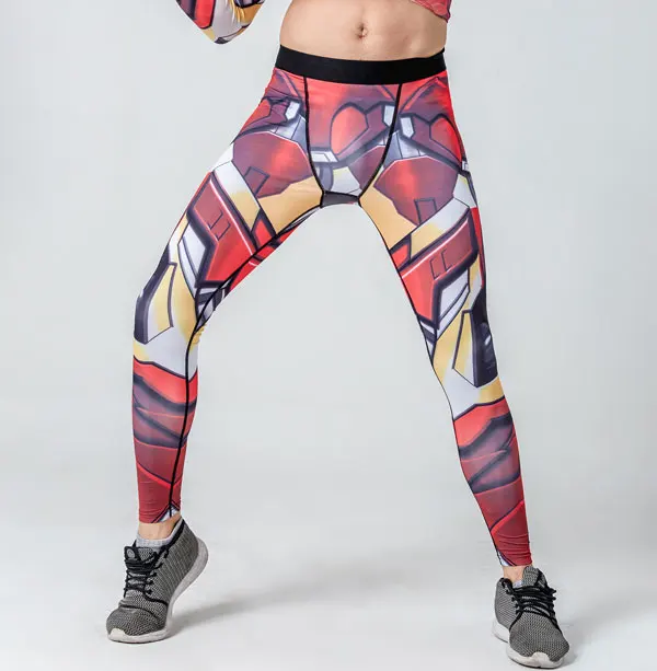 Comprar Iron Man 3D impreso Leggings hombres capitán americano patrón compresión mallas pantalones 2017 pantalones de chándal flaco pantalones de Fitness Masculino