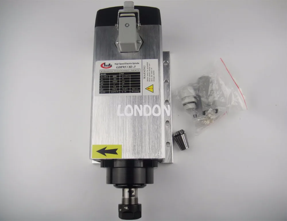 

3KW square ER20 AC380V air CNC milling spindle