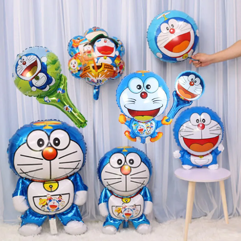 

foil balloons helium inflatable wedding large personalized baby children 1st birthday party decoration cat doraemon balloon