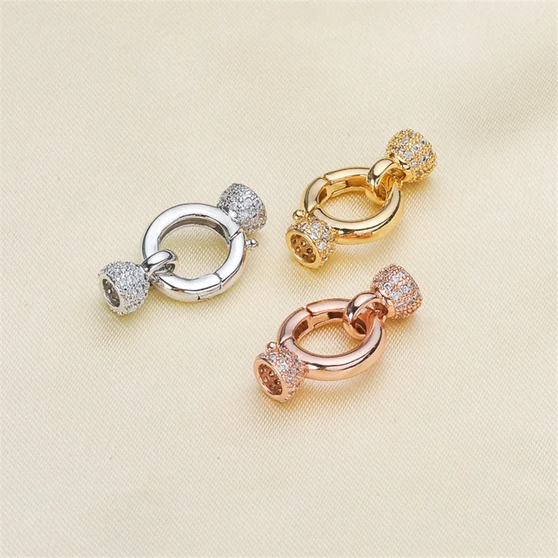 

Wholesale DIY Round Shape Jewelry Making Accessories Silver/Gold/Rose Gold Metal Connector Clasps Findings