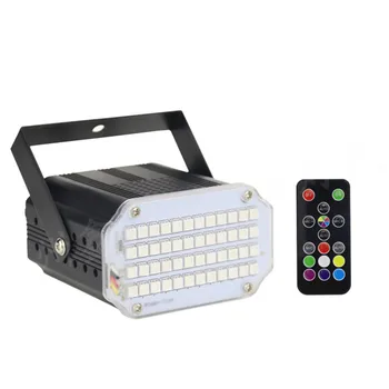 

48 LED DJ Disco Sound Activated RGB Stage Lighting Effect Party Bar Club Mini LED Strobe Flash Lights with Remote Control