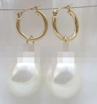 

shitou 00732 Beautiful white drip sea shell pearl earring - 14k discount 40%