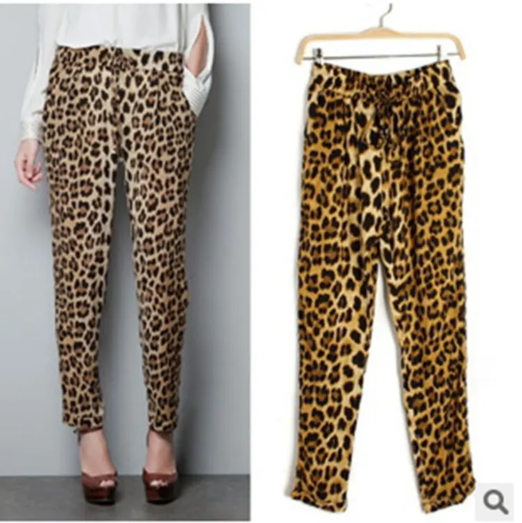 Aliexpress.com : Buy Women Wide Leg Pants Leopard Pants