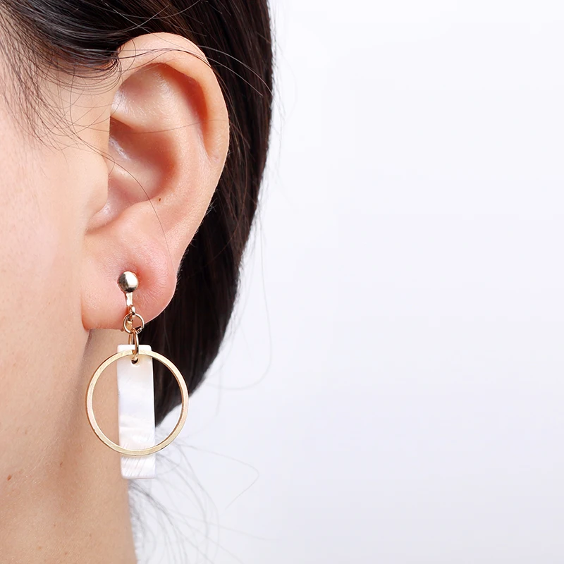 Геометрические круглые металлические серьги, не пронзенные клипсы для ушей, серьги-клипсы без пирсинга, женская серьга в стиле «минимализм» CE212