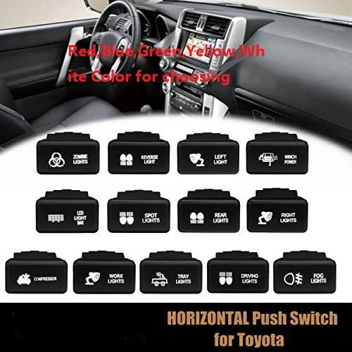 

Push Switch Yellow LED For Toyota Land Cruiser Hilux Prado Fj 12v push switch Car Repair Equipments - Oem Replacement Led Light