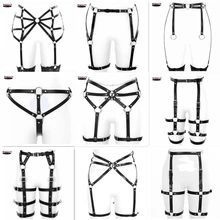 Сексуальные Harajuku ручной работы панк в стиле рок, гот лук подвязки на ногу, ремни кольцо с 4 подтяжки и съемные уплотнительные ремни для ног