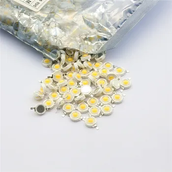 고출력 LED 램프 전구 다이오드, SMD 110-120LM LED 칩, 스포트라이트 다운라이트용, 실제 풀 와트 CREE 1W, 3W, 10 -1000 개