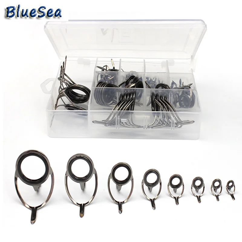 75pcs Sea Fishing Rod Guide Ring Set Stainless Steel+Ceramic Circle