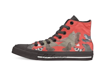 

I Am Thankful For Pinnipeds Novelty Design Casual Canvas Shoes Custom shoes Drop Shipping