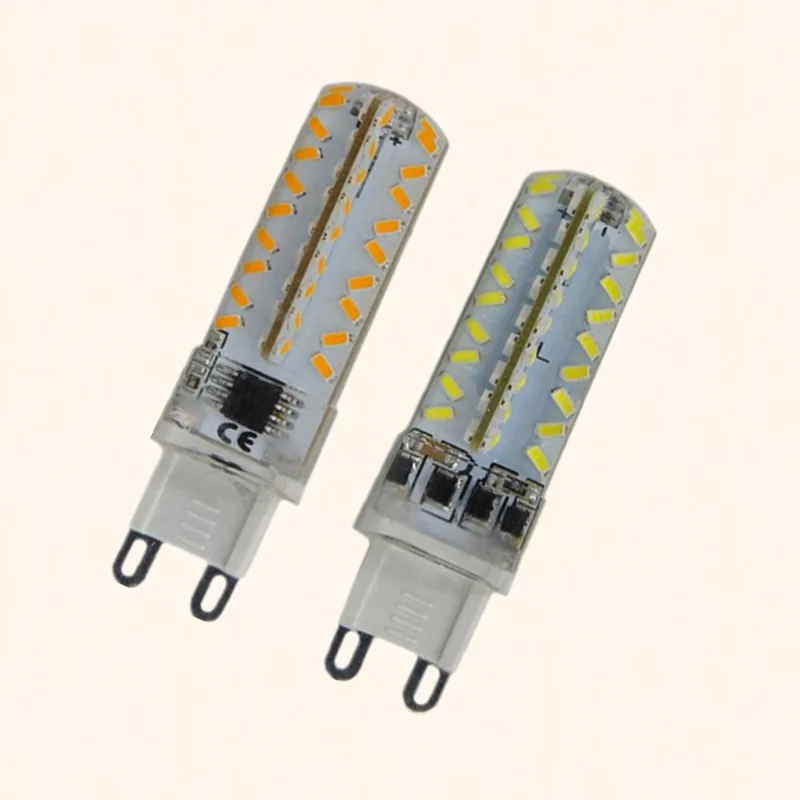 

1X LAMPADA SILICE Dimmable G9 Cold White Warm White 72 SMD 3014 LED Light Bulb AC 220V 240V LED FARO LAMPADINE luz