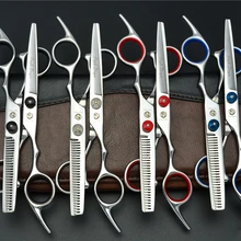 1001Z 6 ''фиолетовый дракон 1 пара 2 шт. набор ножницы для резки+ филировочные ножницы Высший сорт Парикмахерские ножницы парикмахерские ножницы