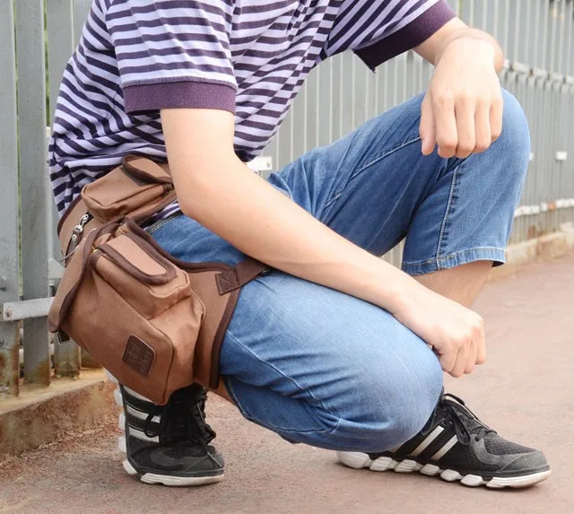 

ride leg outdoor multifunctional tactical leg bag man casual canvas sports waist pack mobile phone