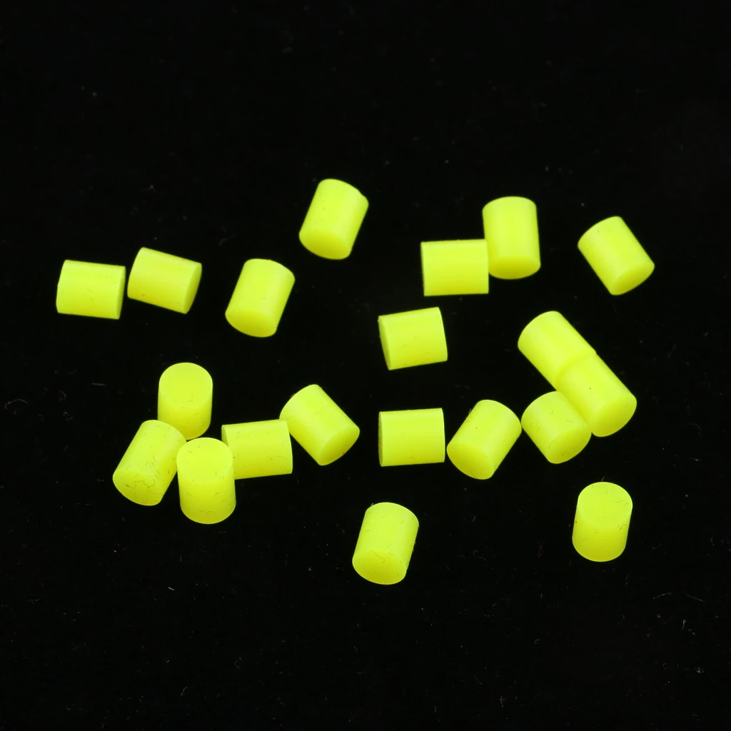 20Pcs/Pack Soft Silicone Fishing Beads Rig Luminous Fishing Floating Stopper Semi-Circular Beads Fishing Float Accessories