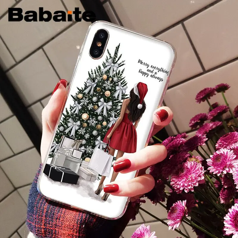 Чехол для телефона Babaite с черными и коричневыми волосами Apple iPhone 8 7 6 6S Plus X XS MAX 5 5S SE - Фото №1