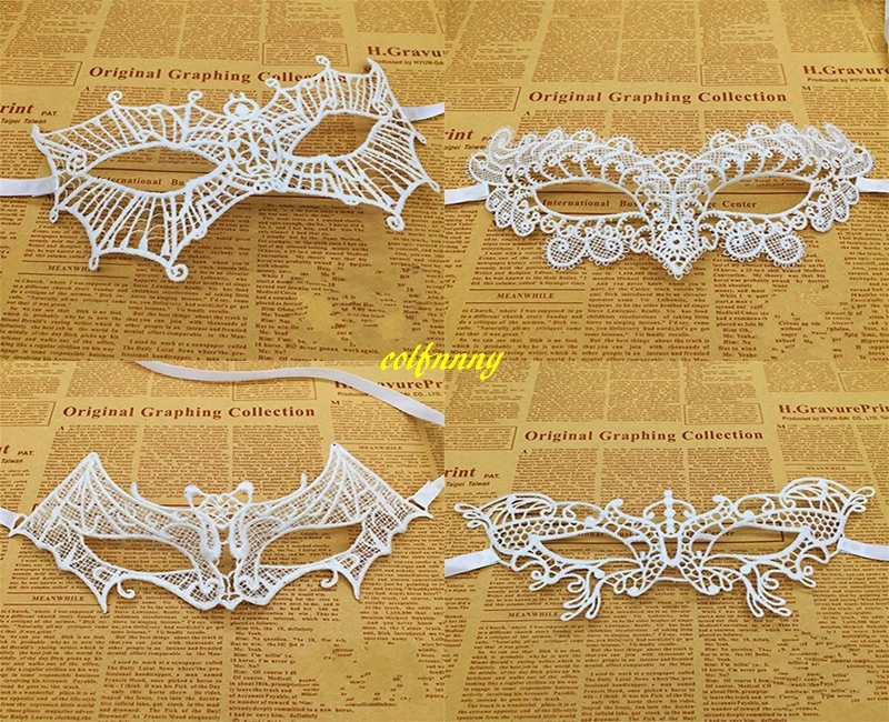 

1000 шт./лот стереотипичная жесткая белая сексуальная кружевная маска для женщин и девушек на Хэллоуин маски для маскарада вечеринки маскарадный костюм