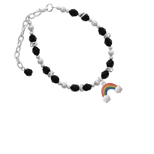 Rainbow Black Beaded Bracelet