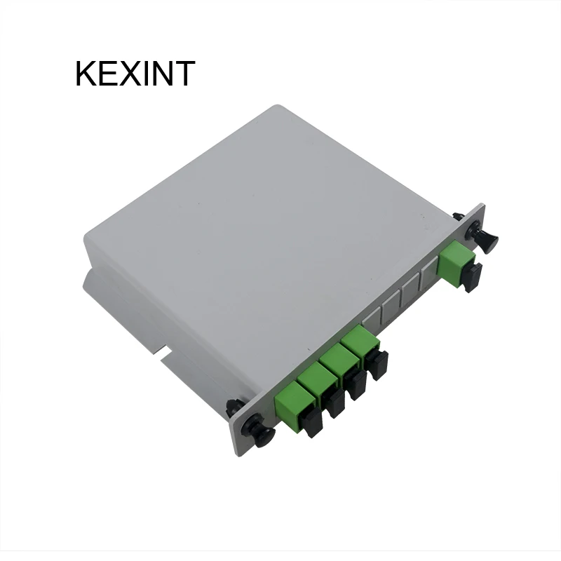 Kexint Plc Splitter Sc/Apc 1*4 Inserimento Plc Splitter Box 1*4 Lgx Tipo A Cassetta In Fibra Ottica/10 Pezzi