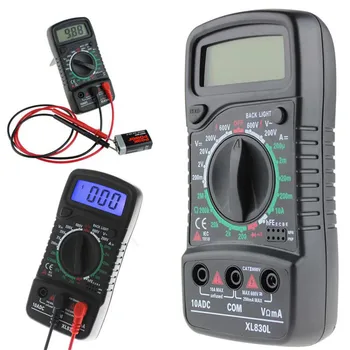 

XL-830L Digital LCD Multimeter Voltmeter Ammeter AC/DC/OHM Volt Current Tester