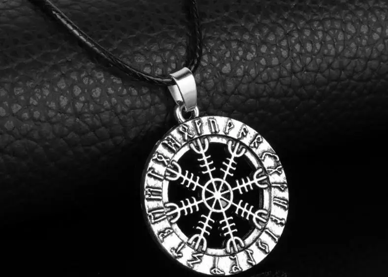 1 قطع الشمال رون ل رمز قلادة قلادة تميمة أودين نورس مع سلسلة vegvisir البوصلة الروني تعويذة تميمة فايكنغ مجوهرات