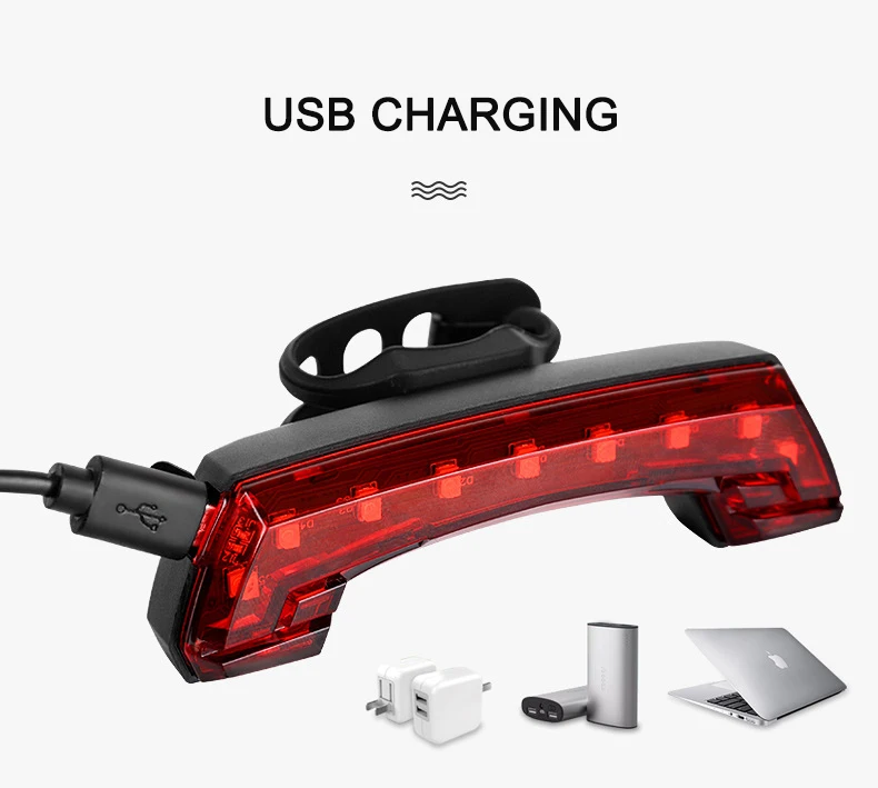 Best Bicycle Rear Lights Bike Light Anti-Theft Alarm LED Tail Lamp Bike Finder Lantern Siren Warning USB Charge Wireless Remote 8