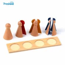 Brinquedo do bebê montessori família versão pequena fração skittles com bandeja 8.6cm madeira pré-escolar precoce crianças brinquedos juguetes